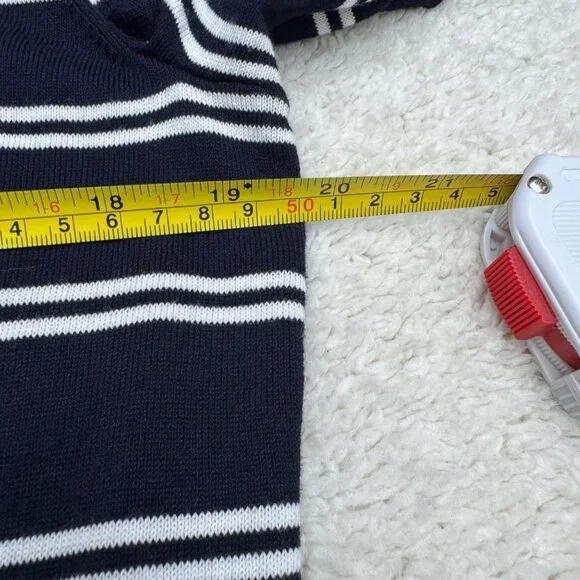 Talbots Petite Women's Striped LS Button Down Cardigan Sweater Top, Size LP - Picture 7 of 7